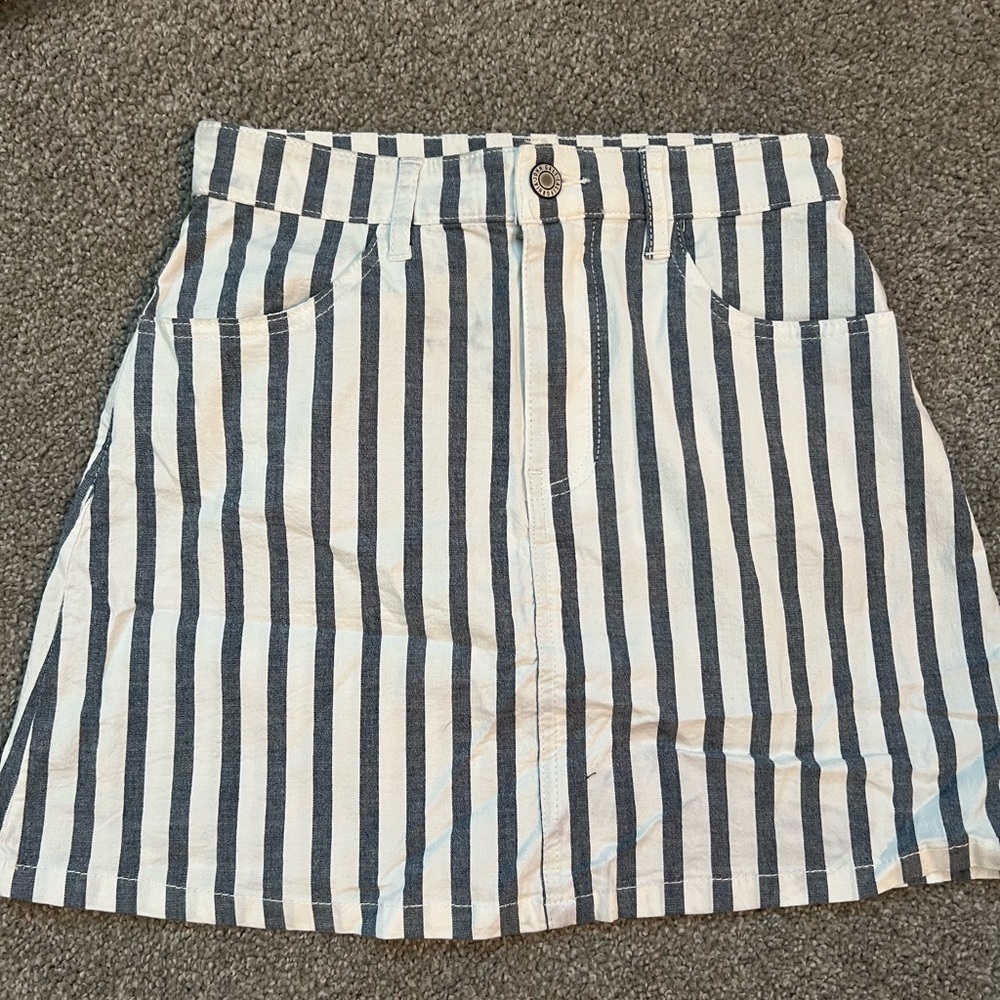 Pacsun Denim Striped Skirt